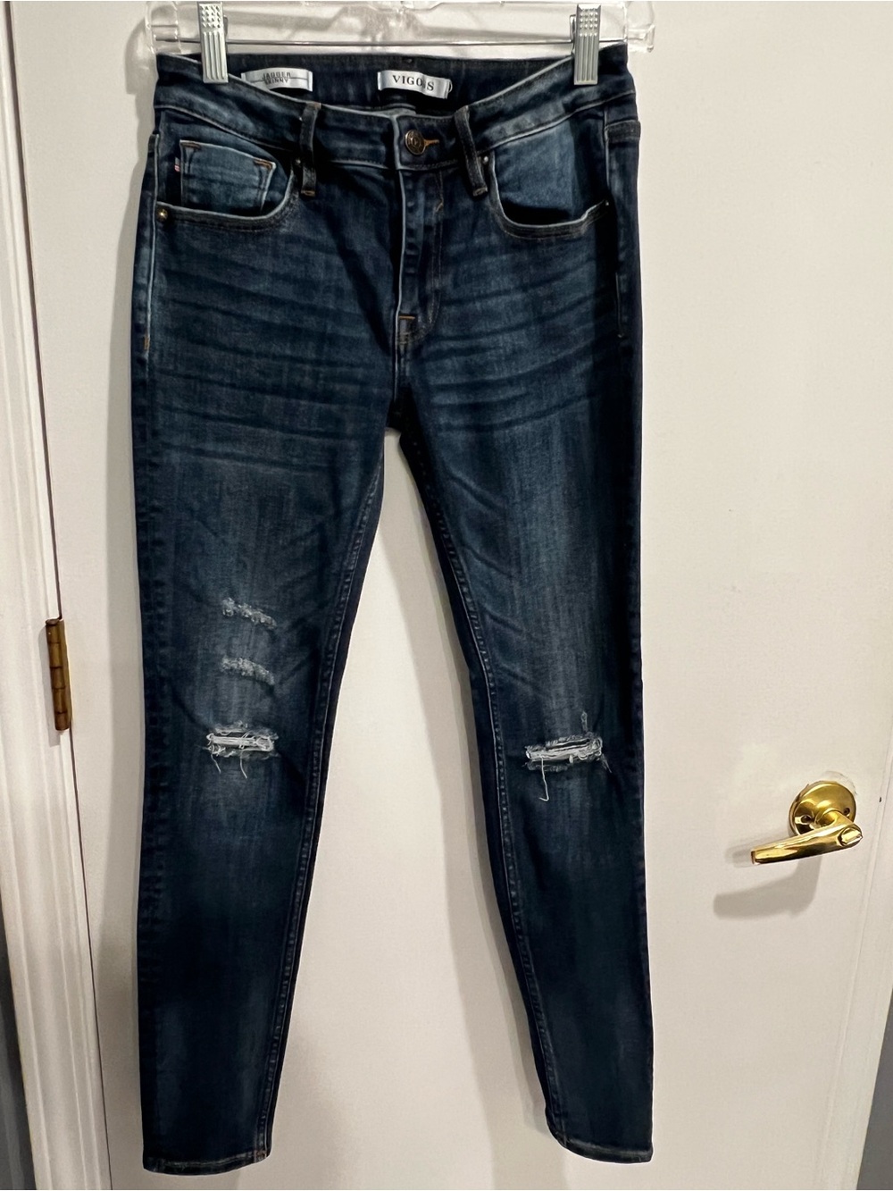 Vigoss Dark Blue Distressed Skinny Jeans